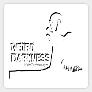 Weird Darkness Logo: White on Black Offset Magnet